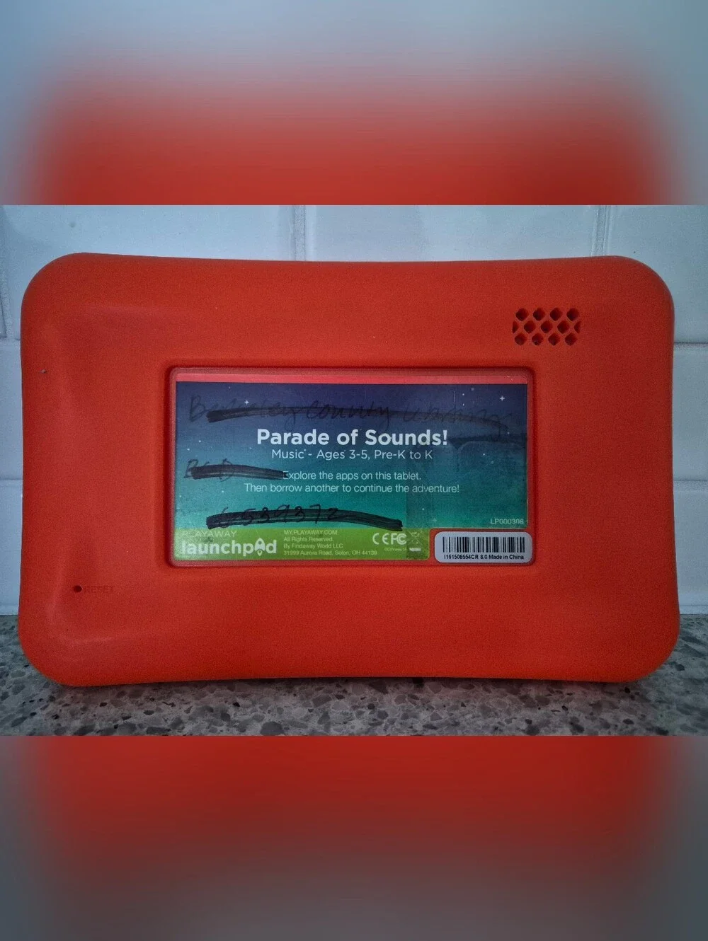 Playaway Launchpad Tablet Parade Of Sounds Music Ages 3-5 PreK - K WORKS!